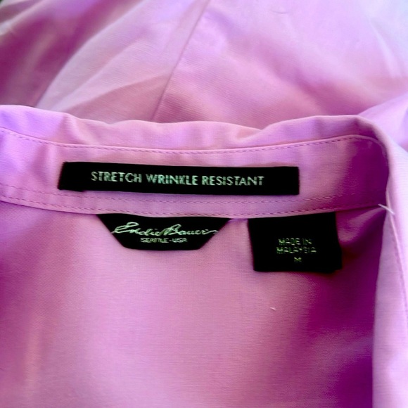 Eddie Bauer Lavender 3/4 quarter sleeves Button-Up Shirt - Picture 2 of 6